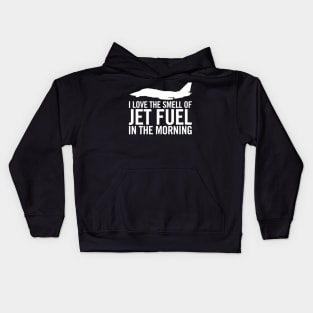 F-14 "I love the smell of jet fuel in the morning" Kids Hoodie